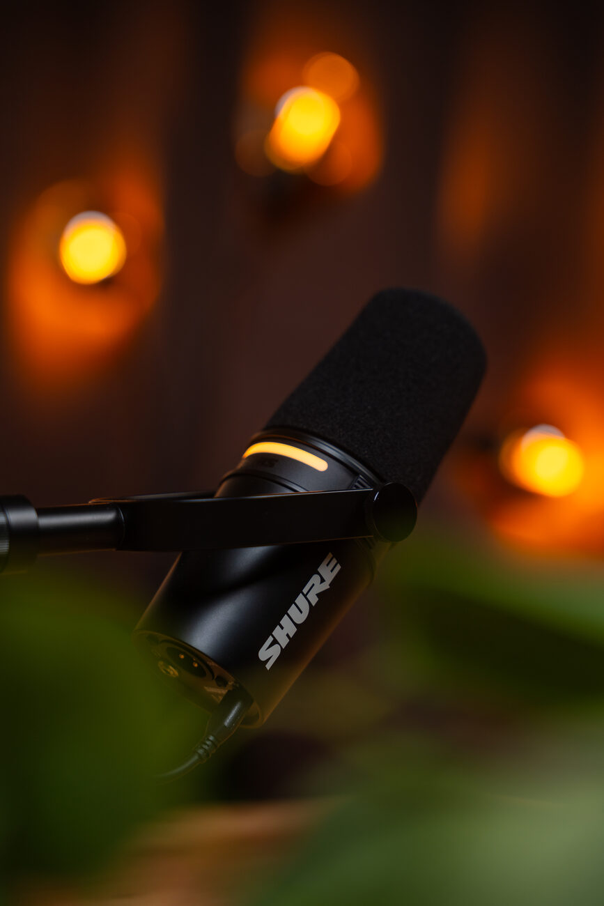 Podcast-Mikrofon im Roschkov Media Studio